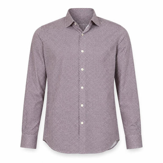 Charles Tyrwhitt Men's Purple Geometric Dress Shirt L
