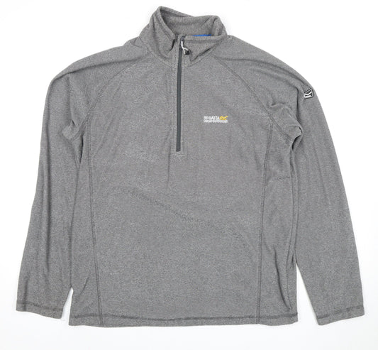 Regatta Men's Grey 1/4 Zip Sweatshirt Size L