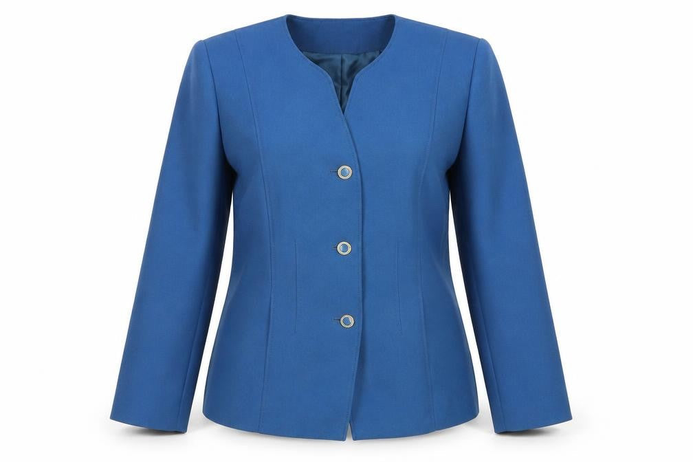 Eastex Women's Blue Blazer, Size 10, Mid-Length Lined