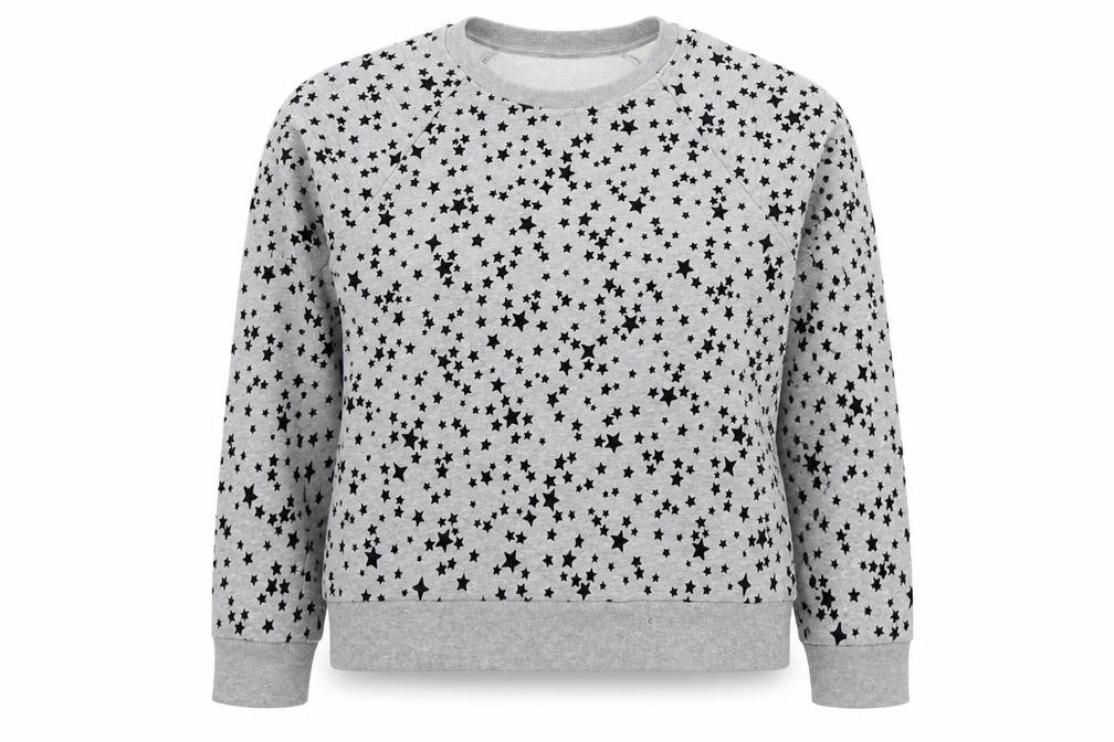 Whistles Women's Grey Star Pullover Sweatshirt M