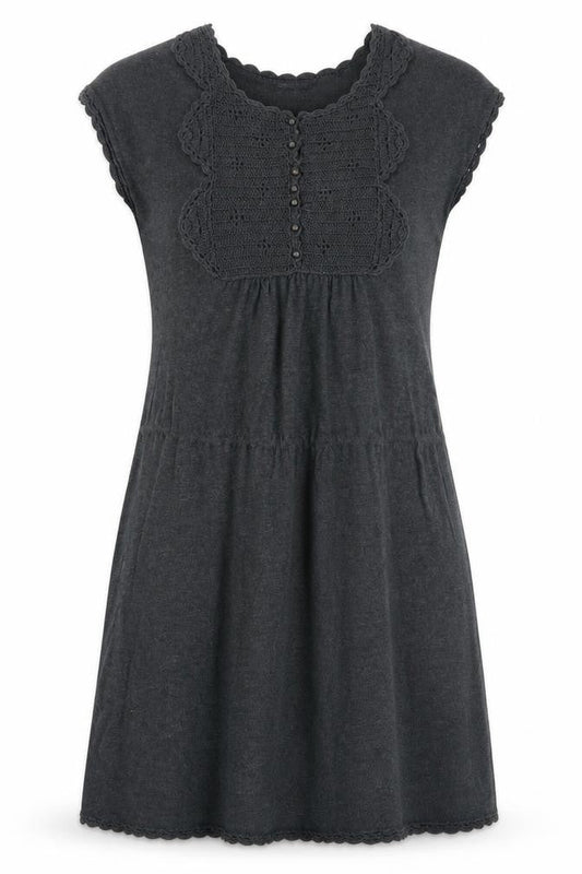 Massimo Dutti Women's Grey Knit Dress Size S