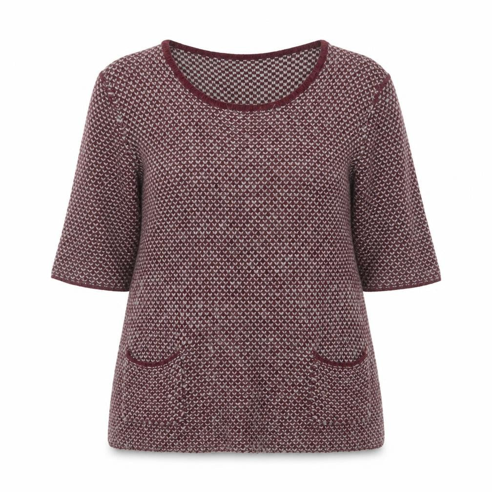 White Stuff Women's Multicolour Geometric Knit Jumper Size 10