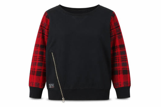Polo Ralph Lauren Girls Black Pullover Sweater M Plaid Accents