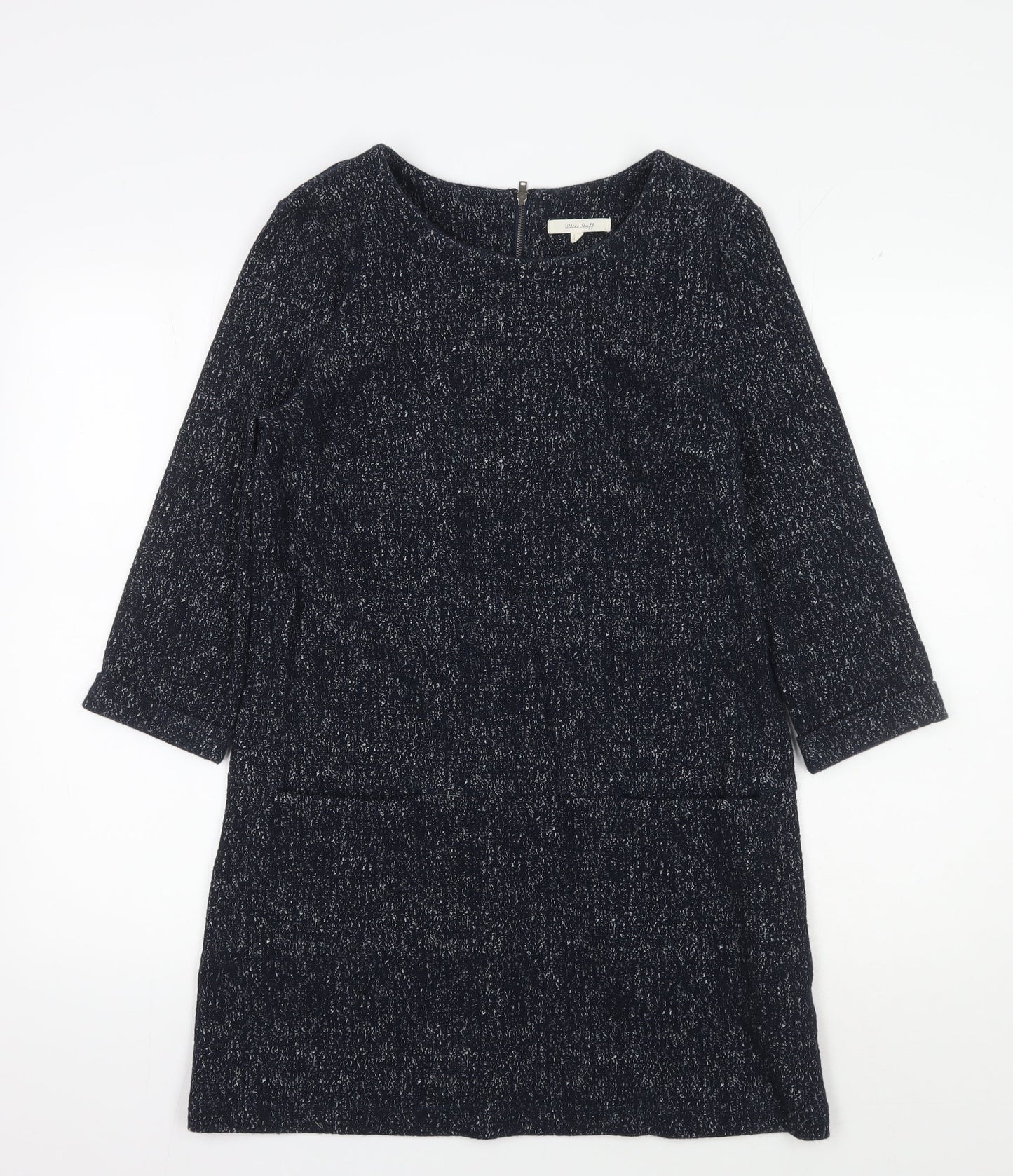 White Stuff Women's Black Shift Dress, Size 10, Autumn Casual