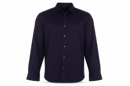 Jeff Banks Men's Black Slim Fit Long Sleeve Shirt 18
