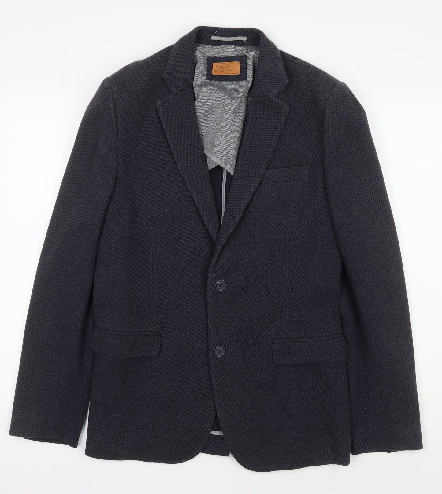 Feraud Men's Black Blazer Size 40 Classic Style