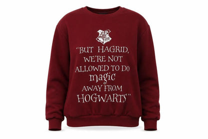Harry Potter Women's Red Pullover Sweatshirt Size 8