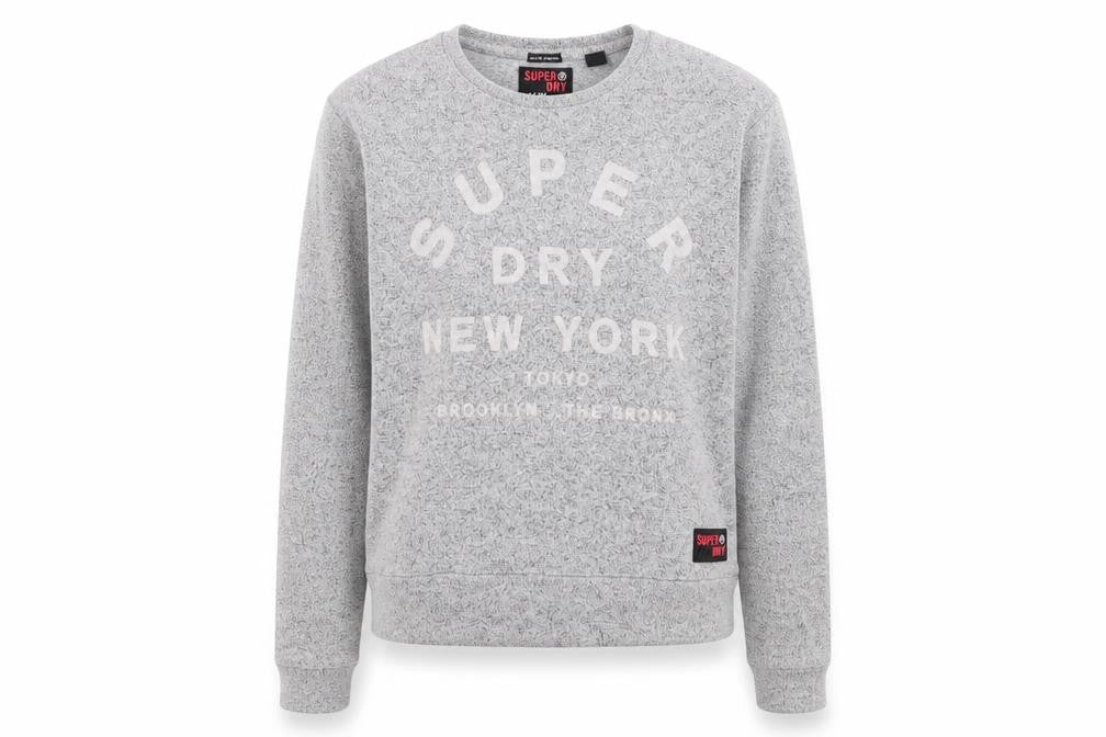 Superdry Women's Grey Logo Pullover Sweatshirt XS