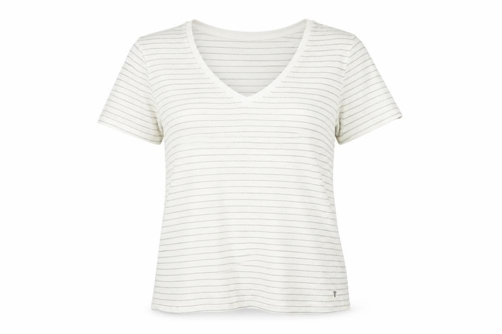 Ted Baker Women's White Striped T-Shirt XS
