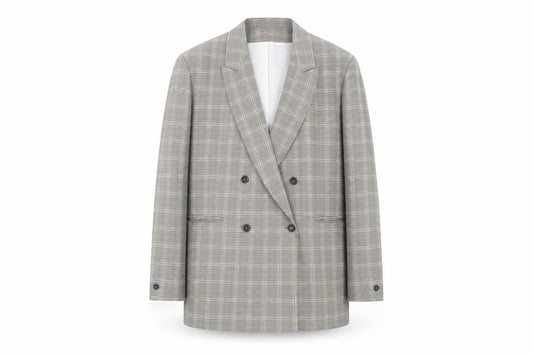 Zara Men’s Grey Check Tweed Blazer - Size 46