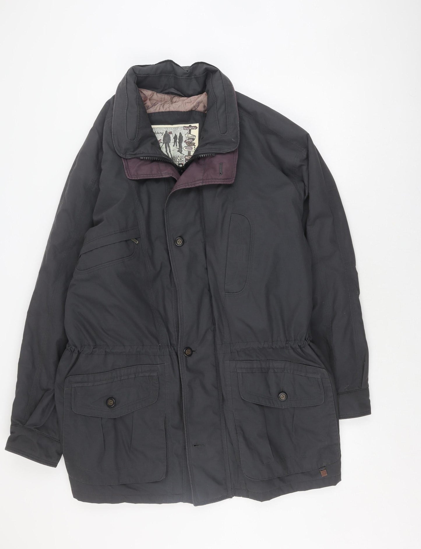 Bush Men's Black Military Jacket Size 44, Outdoor Coat