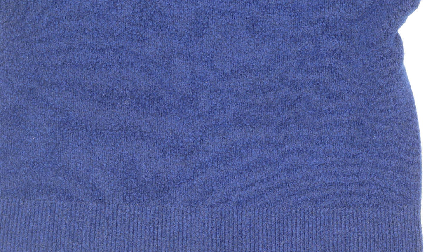 Glassons Women's Blue XS Pullover Jumper with Mock Neck