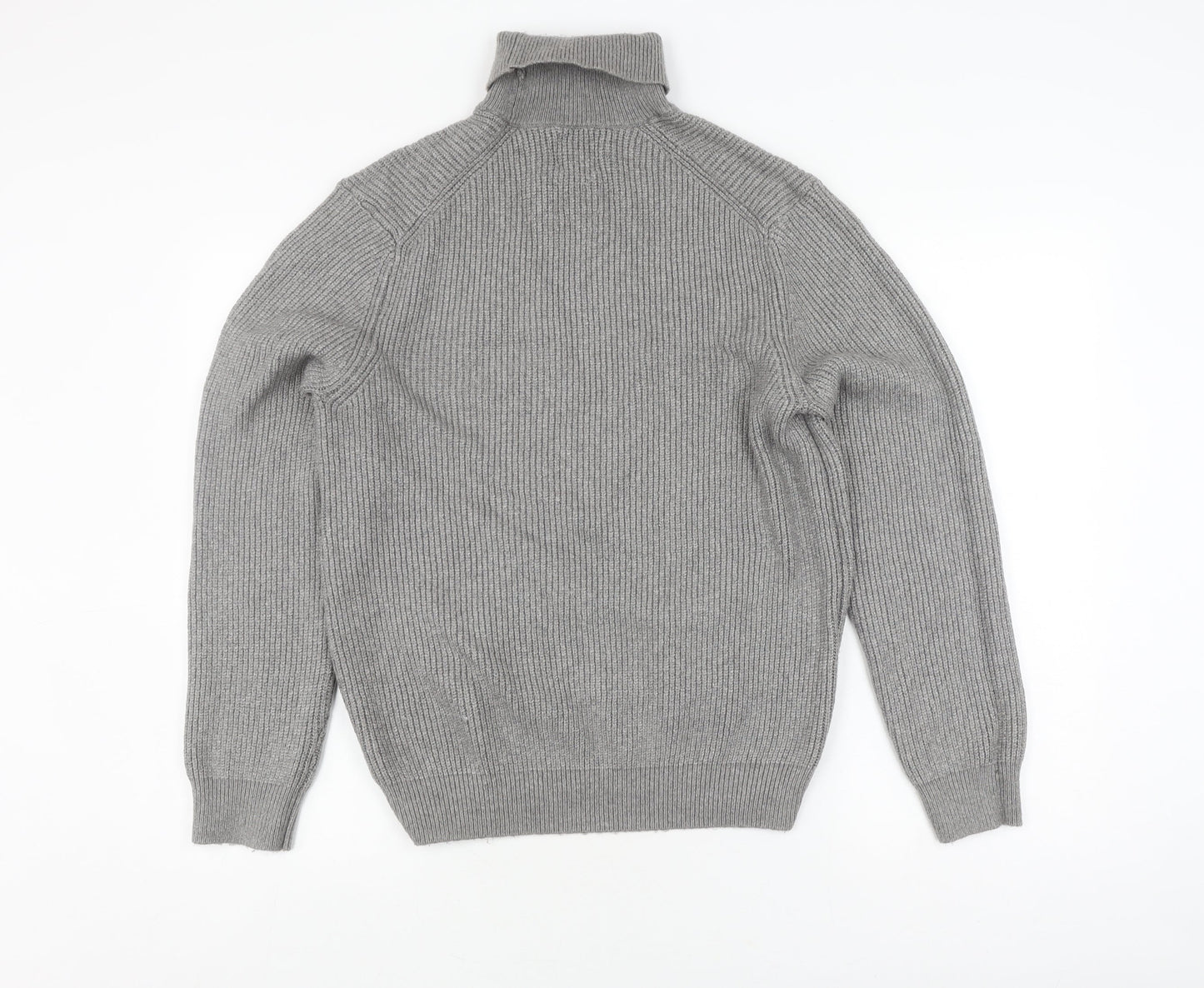 Marks and Spencer Women's Grey Roll Neck Jumper Size L