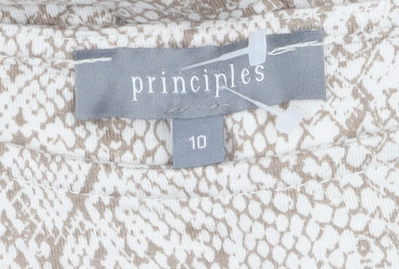 Principles Women's Beige Animal Print in Size 10 T-Shirt