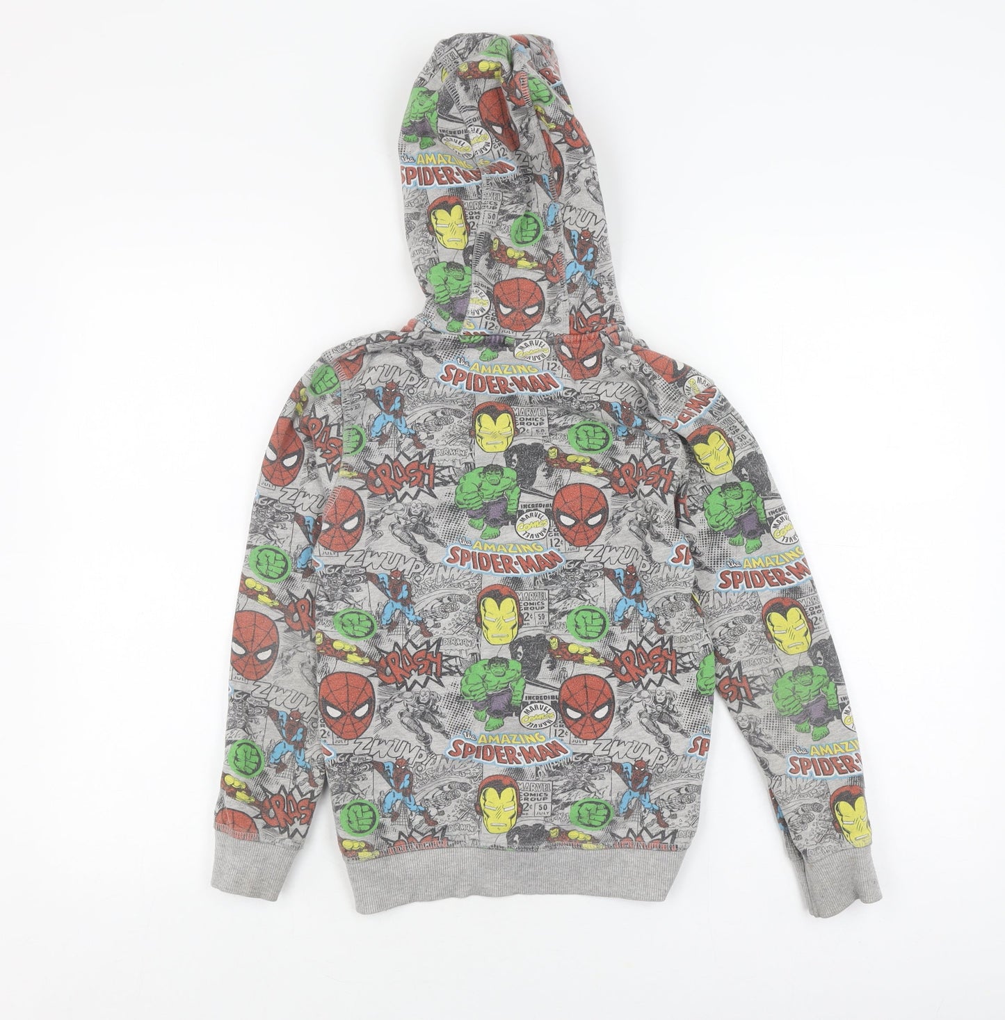 Marvel Comics Boys Hoodie, Multicoloured, 9-10 Years, Full Zip