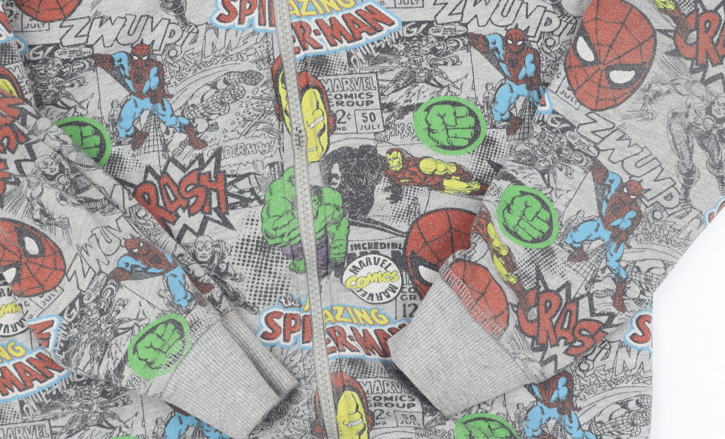 Marvel Comics Boys Hoodie, Multicoloured, 9-10 Years, Full Zip