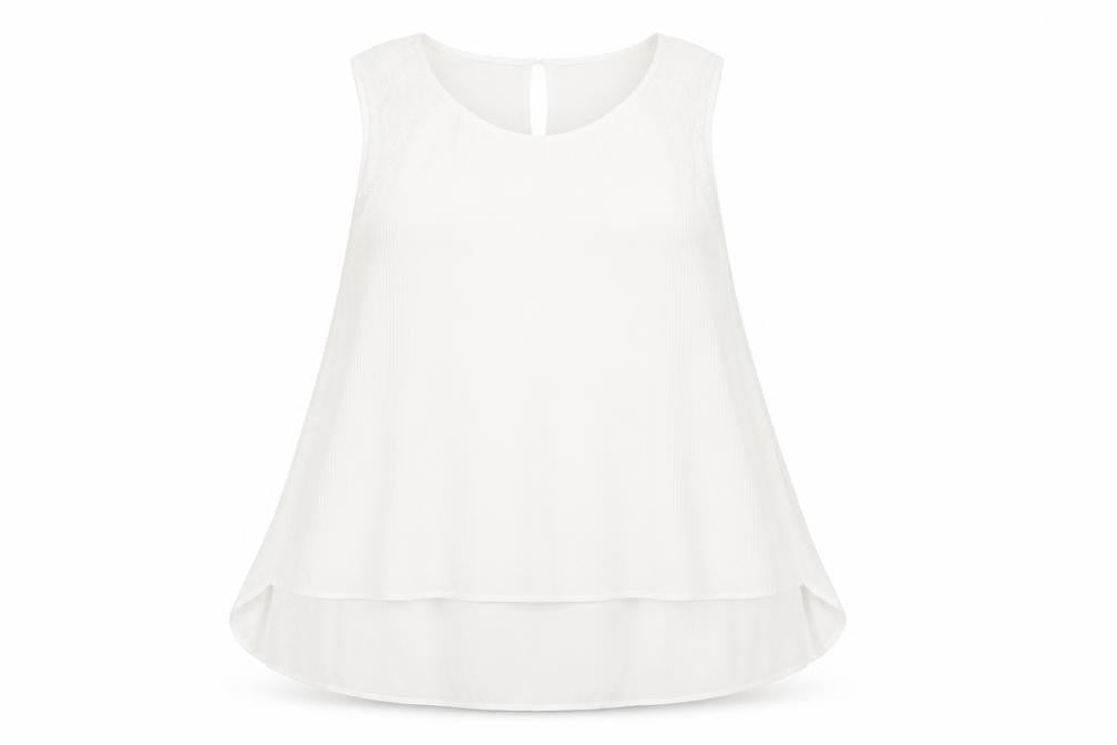 Next Women's White Sleeveless Blouse Size 16 Classic