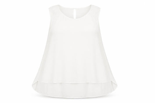 Next Women's White Sleeveless Blouse Size 16 Classic