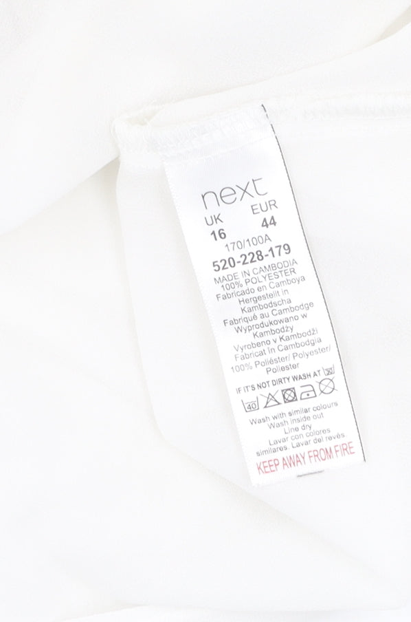 Next Women's White Sleeveless Blouse Size 16 Classic