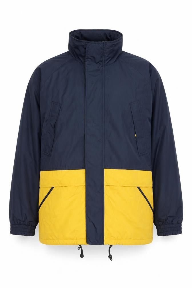 St. Bernard Men's Blue Yellow Large Windbreaker Jacket