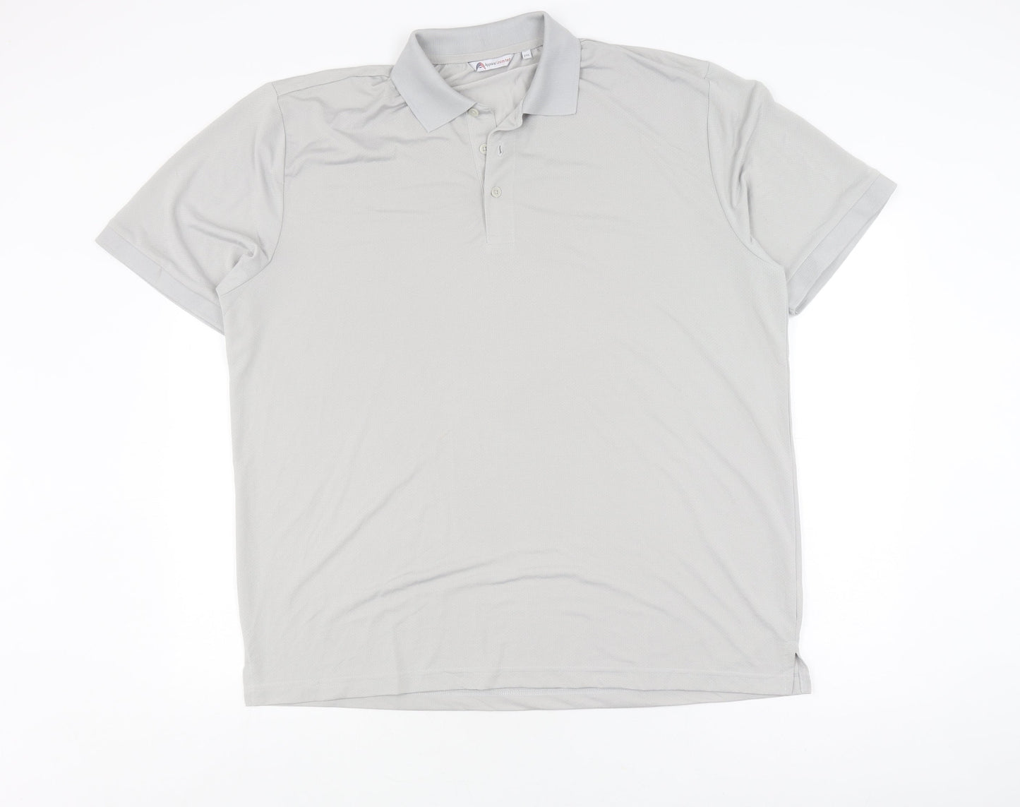 Apparel Unlimited Men's Grey Polo 2XL Short Sleeve