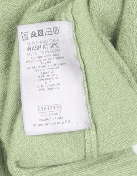 Per Una Women's Green V-Neck Pullover Jumper Size 14