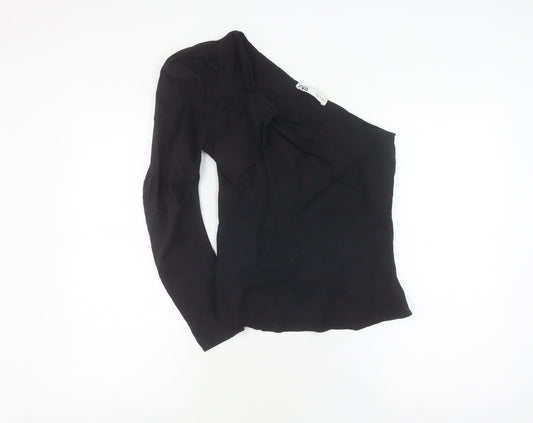 Zara Women’s Black One Shoulder Blouse, M