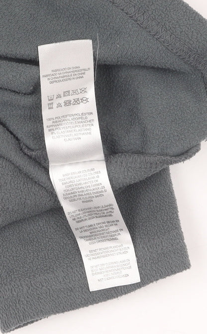 Close-up detail of Batman boys’ grey fleece pullover sweatshirt 11-12 years