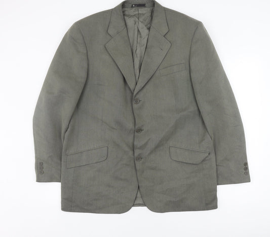 BHS Men's Green Blazer, Regular Fit, Size 44R