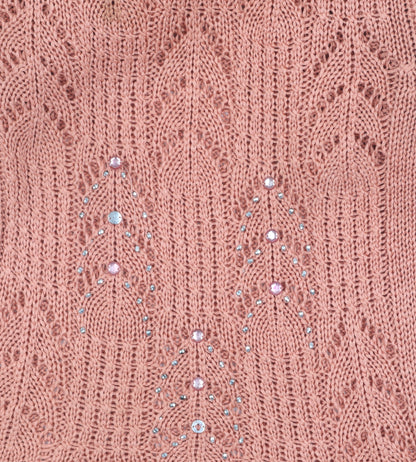 Close-up detail of B.Young Women's Pink Knit jumper M