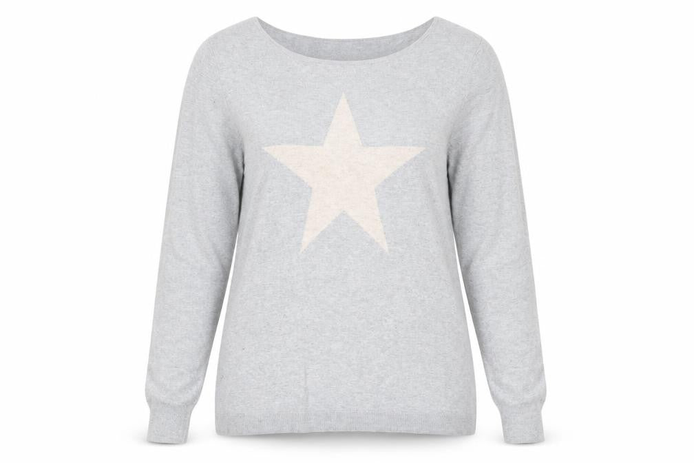 Oui Women's Grey Pullover Jumper Size 16