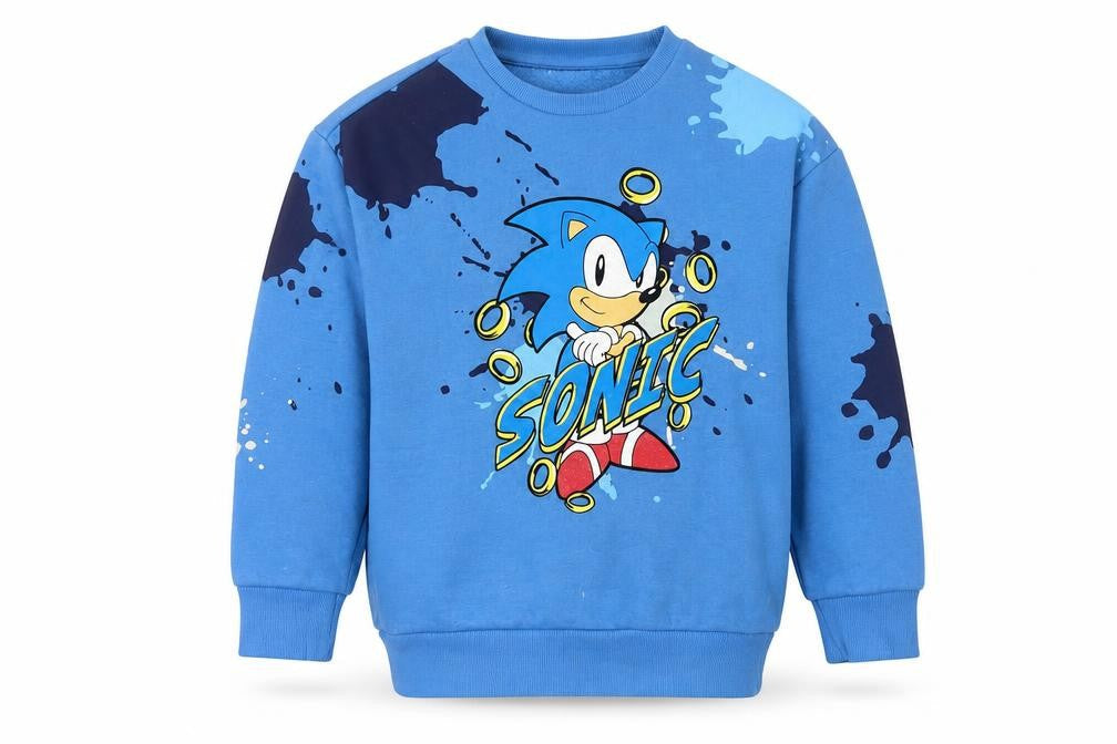 Sonic the Hedgehog Boys Blue Pullover Sweatshirt 7-8 Years