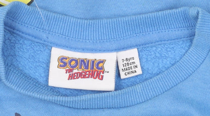 Additional view of Sonic the Hedgehog boys’ blue pullover sweatshirt 7-8 years