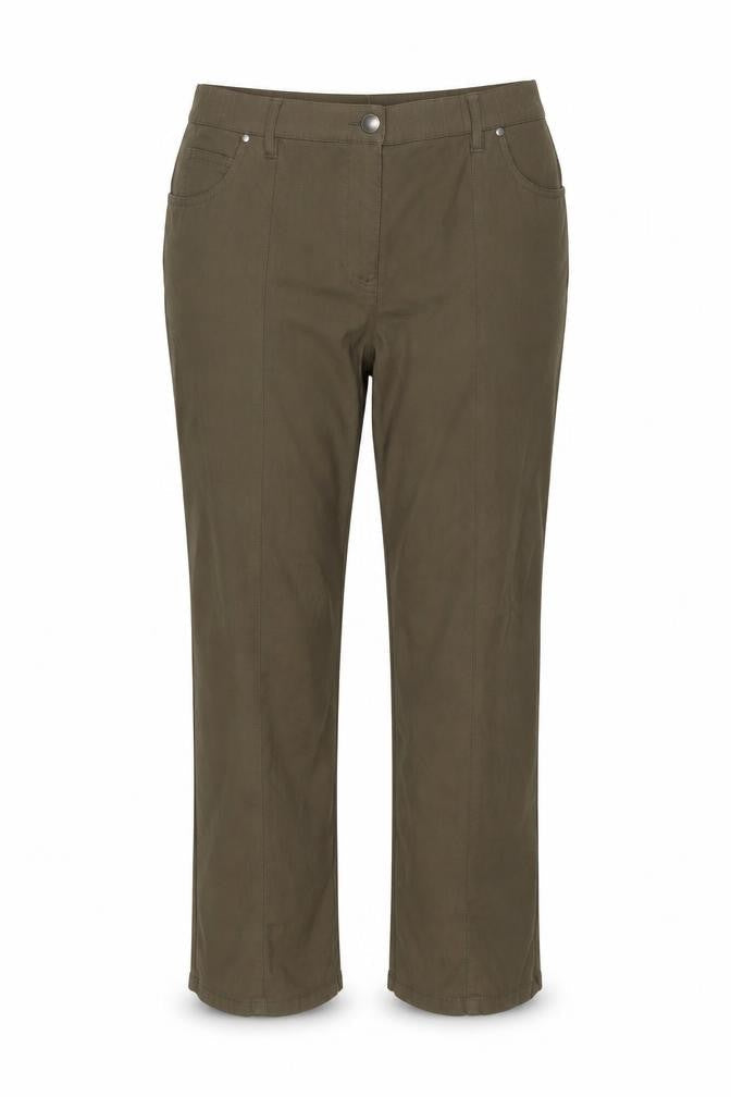 Tribal Women's Brown Trousers, Size 14, Button Closure