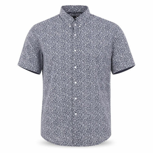 Marks & Spencer Men's Blue Floral Slim Fit Shirt