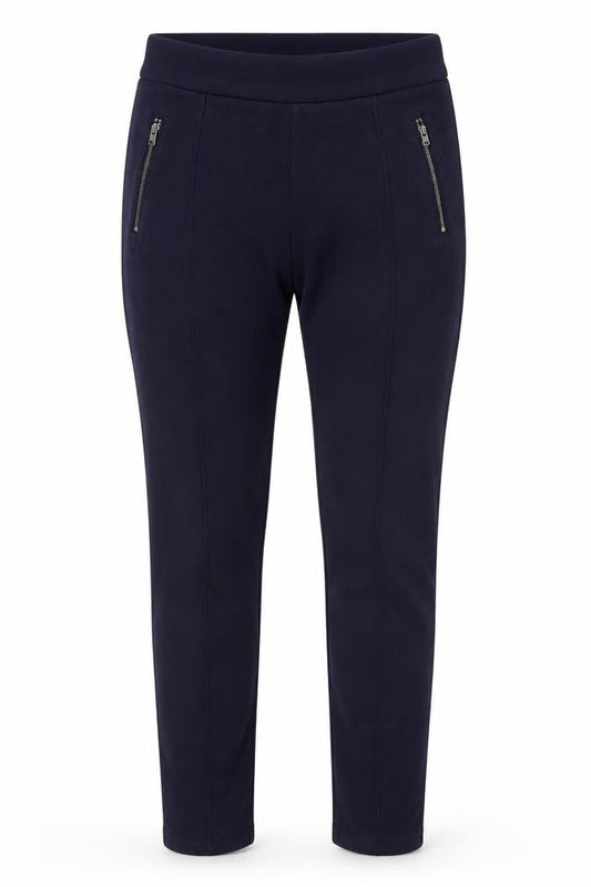 Faded Glory Women's Blue XL Jegging Trousers with Zip Accents