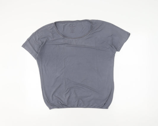 Tom Tailor Women’s Grey Basic T-Shirt, S, Short Sleeve Casual