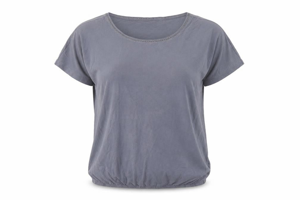 Tom Tailor Women’s Grey Basic T-Shirt, S, Short Sleeve Casual