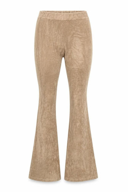 Subdued Women's Brown XS Velour Flared Trousers