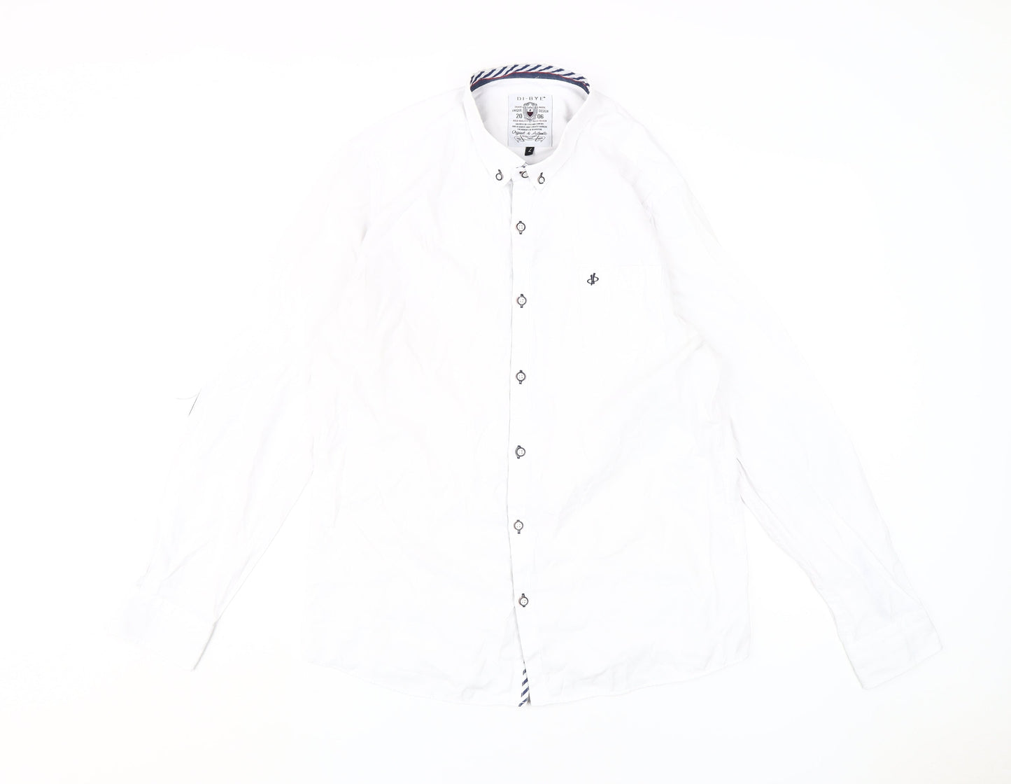 DI-BYE Men's White L Regular Fit Dress Shirt