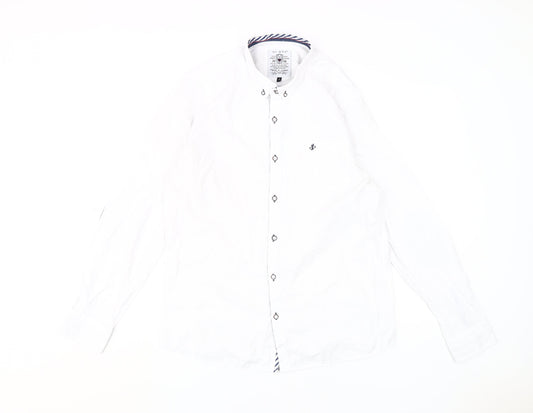 DI-BYE Men's White L Regular Fit Dress Shirt