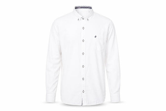 DI-BYE Men's White L Regular Fit Dress Shirt