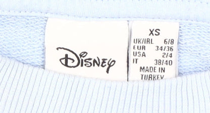 Preloved Disney Women's Blue XS Pullover Sweatshirt - Detail