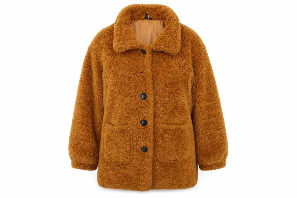 Izabel London Women's Brown Mid-Length Puffer Coat