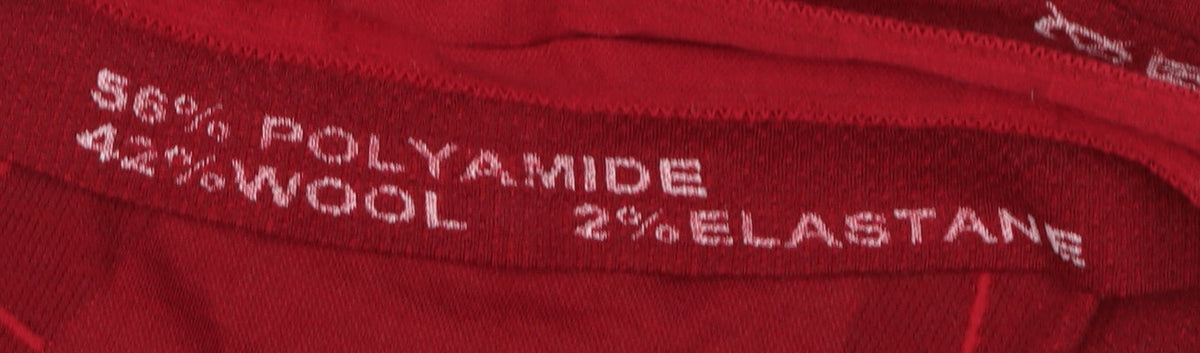 Additional view of Brubeck girls’ red pullover top, size 12, long sleeve athletic