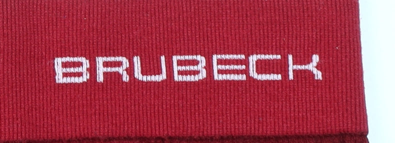 Close-up detail of Brubeck girls’ red activewear leggings 11 years