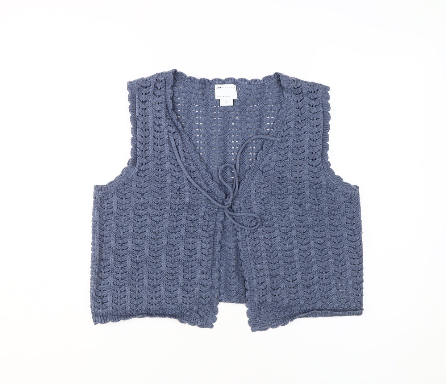 ASOS DESIGN Women's Blue Knit Vest Jumper, M