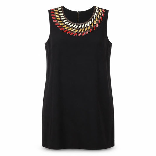 French Connection Women's Black Beaded Dress Size 12
