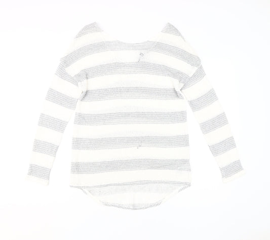 Next Women's Multicoloured Stripe Pullover Jumper Size 10