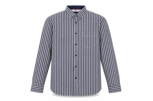 Marks & Spencer Men's Large Blue Striped Dress Shirt